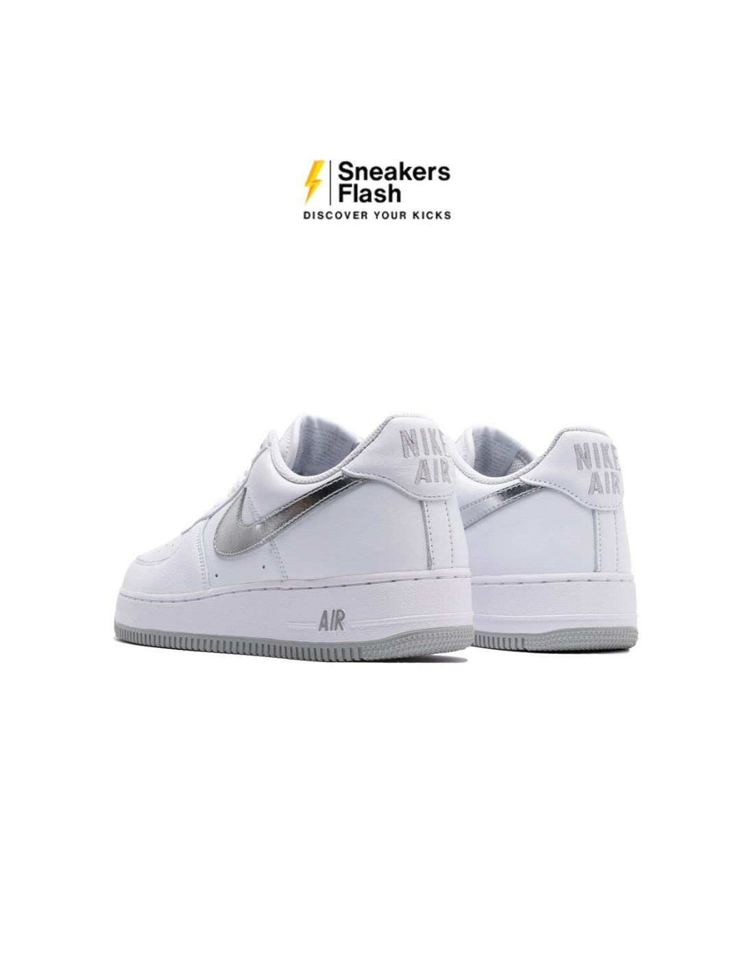 NIKE AIR FORCE 1 07 LOW COLOR OF THE MONTH WHITE METALLIC SILVER - DZ6755100