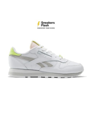 REEBOK CLASSIC LEATHER WHITE ACID YELLOW - 100074619