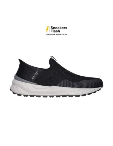 SKECHERS SLIP INS BOGDIN BLACK WHITE - 210636BLK