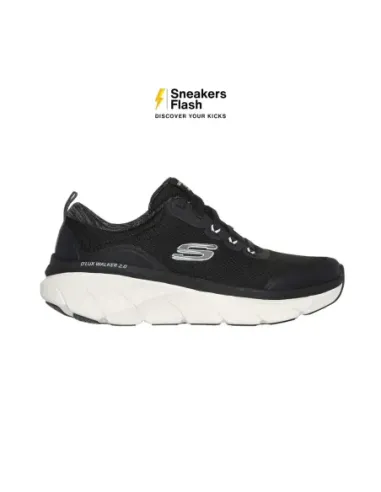 SKECHERS SPORT DLUX WALKER 2 BLACK WHITE - 150095BKW