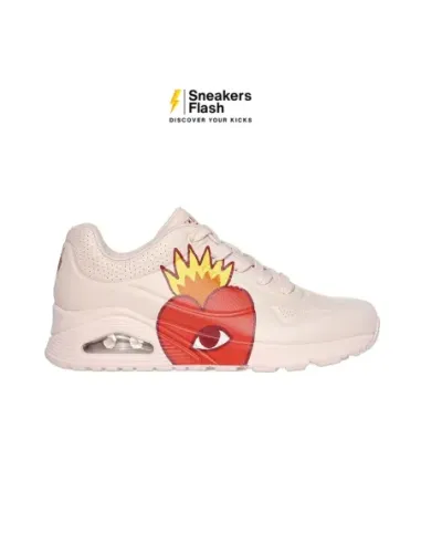 SKECHERS STREET UNO FLAMING HEART PINK - 177956PKMT