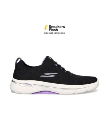 SKECHERS GO WALK ARCH FIT BLACK LAVENDER - 124882BKLV