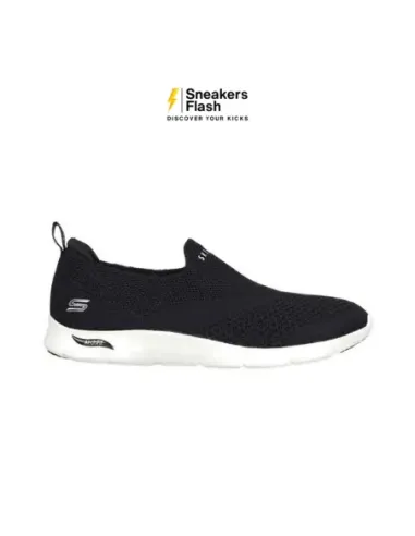 SKECHERS SPORT ACTIVE ARCH FIT REFINE BLACK WHITE - 104164BKW