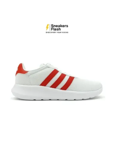 Sepatu Lari Pria ADIDAS LITE RACER 3.0 WHITE RED - IF5390