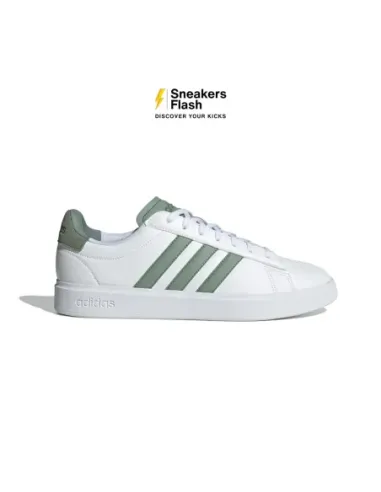 Sepatu Sneakers Pria ADIDAS GRAND COURT 2.0 WHITE GREEN - ID4471