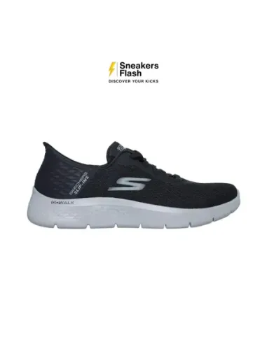 Sepatu Casual Pria SKECHERS GO WALK FLEX BLACK GREY - 216510BKGY