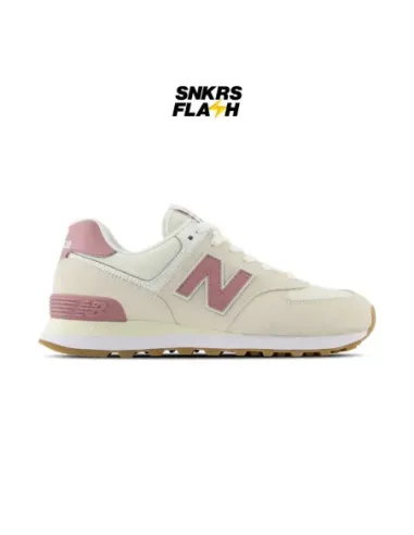 NEW BALANCE 574 BEIGE WHITE PINK - WL574FLR