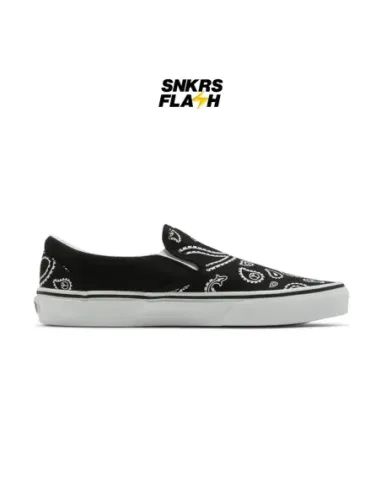 VANS CLASSIC SLIP-ON PEACE PAISLEY BLACK TRUE WHITE - VN0A5JMHB0E