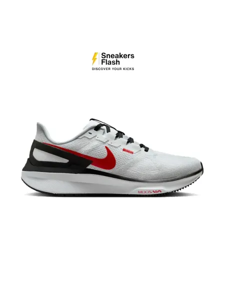 NIKE AIR ZOOM STRUCTURE 25 BLACK WHITE FIRE RED - DJ7883106