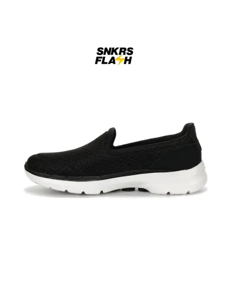 SKECHERS GO WALK 6 BLACK WHITE - 124508BKW