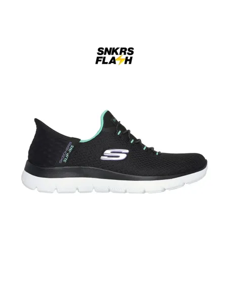 SKECHERS SPORT SUMMITS BLACK TORQUOISE - 150123BKTQ