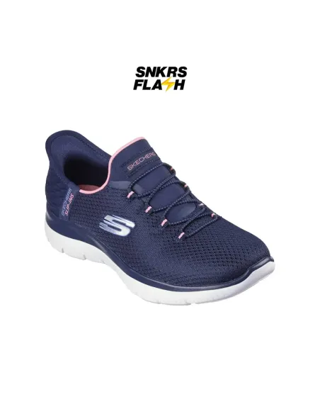 SKECHERS SPORT SUMMITS NAVY PINK - 150123NVPK