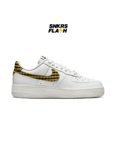 NIKE AIR FORCE 1 LOW GINGHAM YELLOW BLACK - DZ2784102