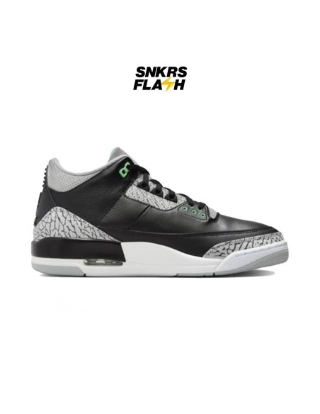 NIKE AIR JORDAN 3 RETRO BLACK GREEN GLOW - CT8532031